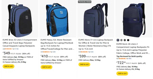 Image of EUME Laptop BackPack Minimum 80% Discount