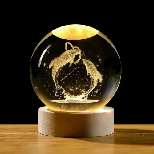Image of eumqestoer 3D Galaxy Crystal Ball Night Light 