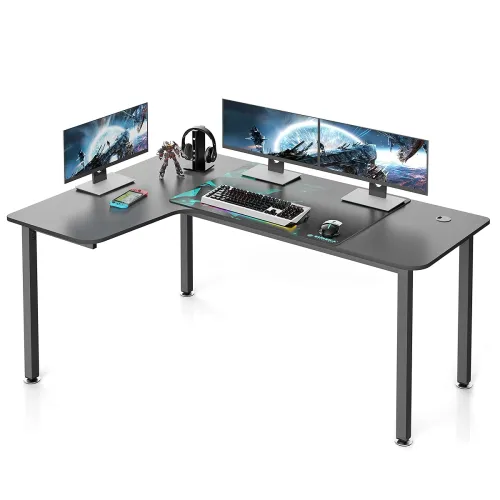 Image of EUREKA ERGONOMIC L-Shape Gaming/Office Desk 60inch
