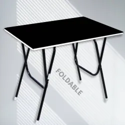 EuroQon Easy Fold Space Saver Foldable Engineered Wood Study Table 