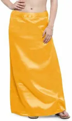 Evafasion Dark Yellow Satin Silk Petticoat