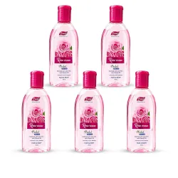 Evani Herbal Rose Water Enriched with Aloe Vera & Vitamin B3 for Face & Body | Moisturizer Tones, Refresh, Skin Care 100ml Pack of 5