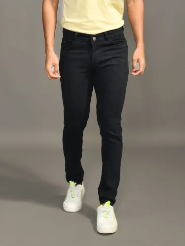 Image of EventJins  Men Regular Mid Rise Black Jeans