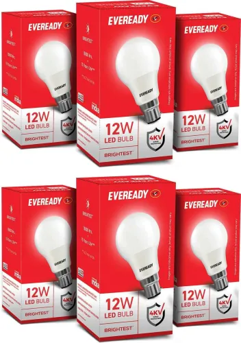 Image of EVEREADY 12 W Basic Standard B22 LED Bulb (White, Pack of 6)