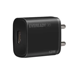 Eveready 12W Compact USB Type A Charger Complete Protection Against Overvoltage & Overload at Output with Universal Comp