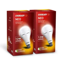 Eveready 12W Emergency Inverter LED Bulb Pack-2 4-Hour Backup
