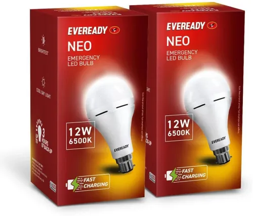 Image of EVEREADY 12W Inverter Standard B22 Inverter Bulb (White, Pack of 2)