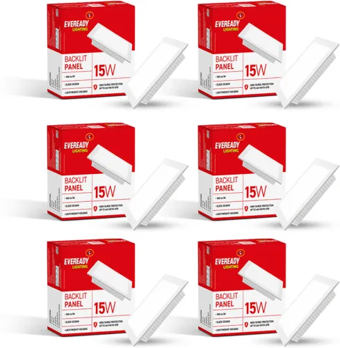 Image of EVEREADY 15w Backlit Panel Ceiling Light Ceiling Lamp (White)