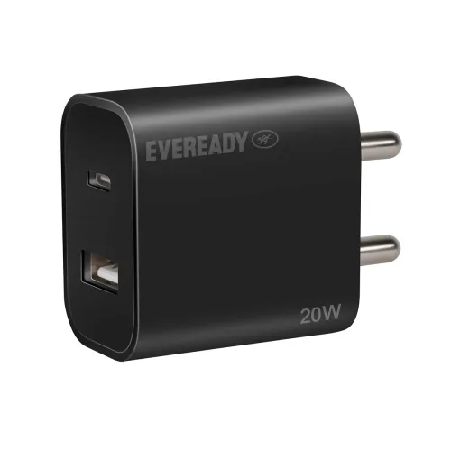 Image of Eveready 20W USB Type C Fast Charger with Dual Device Charging Compatibility