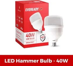 EVEREADY 40 W Flickering, Eye Safety Compliance Standard B22 LED Bulb (White)