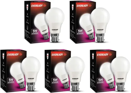 Image of EVEREADY 5 W Basic Standard B22 LED Bulb (White, Pack of 5)