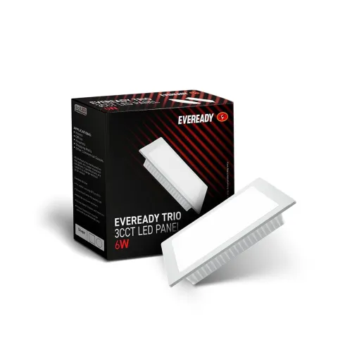 Image of Eveready 6W LED Trio Panel, Inbuilt 3CCT Modes PACK 1