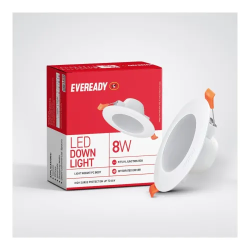 Image of EVEREADY 8-Watts LED Downlighter Plastic Body| Round Shape Cool Day White