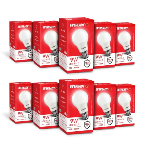 Image of Eveready 9W LED Bulbs (Pack of 10)