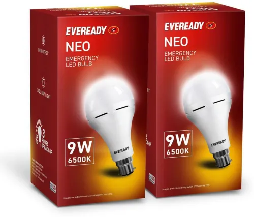 Image of EVEREADY 9W Rechargeable Bulb, Ideal for Powercuts, Energy Efficient 4 hrs Bulb Emergency Light (White)