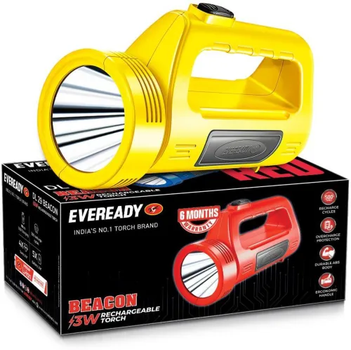 Image of EVEREADY Beacon DL 29 3W LED Torch (Multicolor, 16.3 CM, Rechargeable)