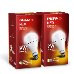 Eveready 9W Emergency Inverter LED Bulb, Cool Day Light (6500K), Rechargeable Bulb with 3 Hours Backup, Ideal for Powerc