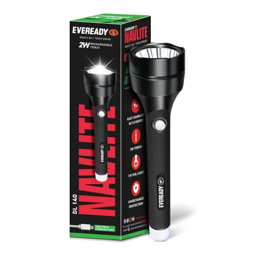 Image of Eveready Navlite DL140, Rechargeable 2W Led Torch + 1W Emergency Tail Light