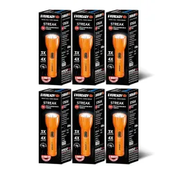 Eveready Streak DL22, Rechargeable 1W Emergency Led Torch, Easy Plug & Play Charging, Overcharge & Deep Discharge Protec