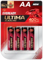 EVEREADY Ultima Alkaline, 400% Longer Lasting  Battery (Pack of 4)