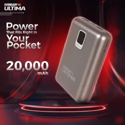 Eveready Ultima Power Bank PB 21 | 20,000mAh | 22.5W Fast Charging | Dual Output