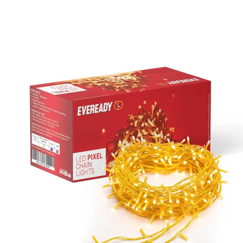 Image of EVEREADY UTSAV 10-Meter LED Pixel Chain Lights, Warm White, Pack of 1
