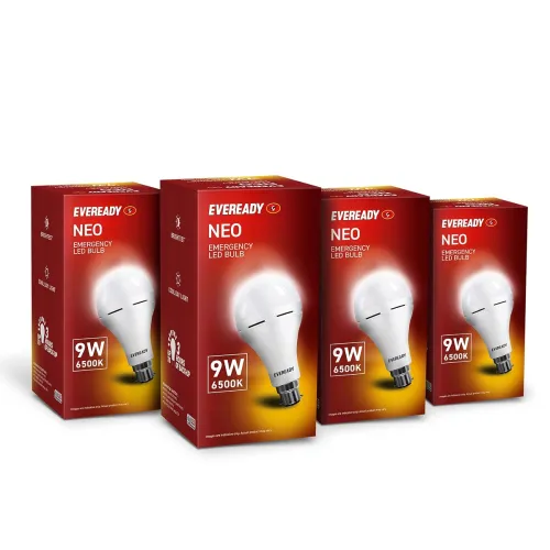 Image of Eveready 9W Emergency Inverter LED Bulb, Cool Day Light (6500K), Rechargeable Bulb with 3 Hours Backup, Ideal for Powerc