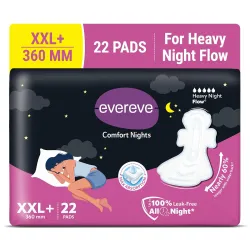 Evereve Comfort Nights Sanitary Pads XXL+ 360mm, 22 Pads