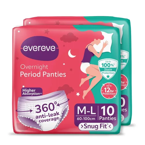 Image of Evereve Period Panty M-L (20 Pcs) – 360° Leakproof, Heavy Flow Care