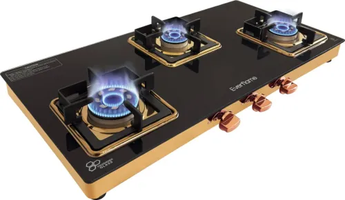 Image of Everflame Aurum Rose Gold 3-Burner Gas Cooktop