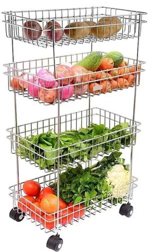 Image of EVERSUN Stainless Steel Kitchen Trolley (Pre-assembled)