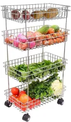 EVERSUN Stainless Steel Kitchen Trolley (Pre-assembled)