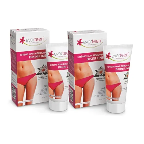 Image of everteen Bikini Line Hair Remover Creme Pack of 2 (50g each) 