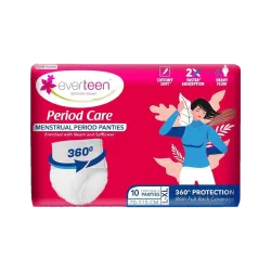 everteen Disposable Menstrual Period Panties12 Hr Leak Proof L-XL(Pack of 10) Sanitary Pad (Pack of 10)