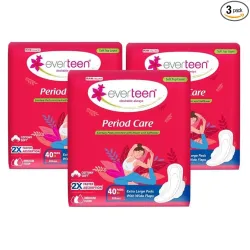 everteen sanitary pads XL 40 for Women, Enriched