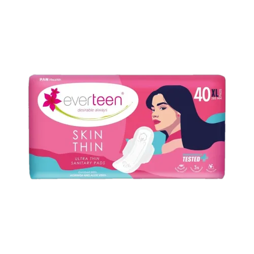 Image of everteen SKIN THIN Premium XL Pads Rash-Free (Pack of 40)