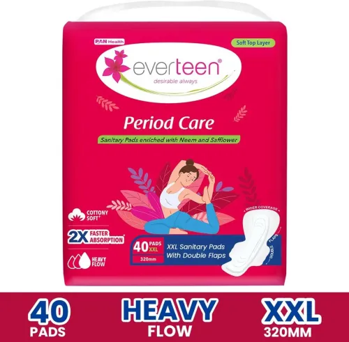 Image of everteen XXL Sanitary Pads – 40 Pads, Neem & Safflower