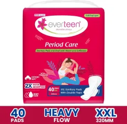 everteen XXL Sanitary Pads – 40 Pads, Neem & Safflower