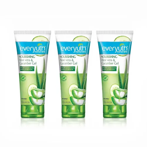 Image of Everyuth Naturals Nourishing Aloe Vera & Cucumber Gel| Protects from Acne, Cuts & Rashes|Refreshing & Soothing Care|Para