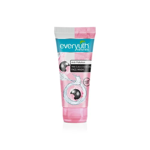 Image of Everyuth Naturals Anti Pollution Pink Clay & Charcoal Face Wash 150g |