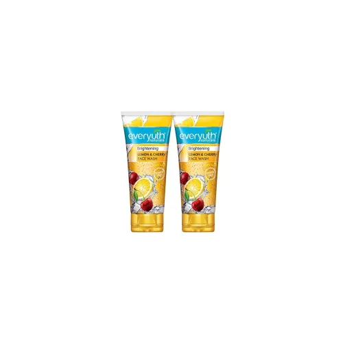 Image of Everyuth Naturals Brightening Lemon & Cherry Face Wash 150g*2.