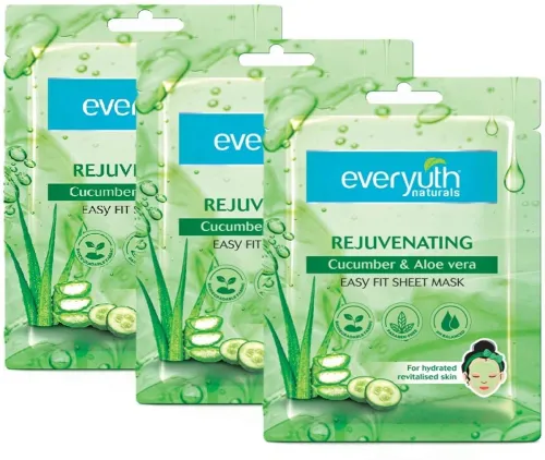 Image of Everyuth Naturals Rejuvenating Cucumber and Aloe VeraSheet Mask. ...more
