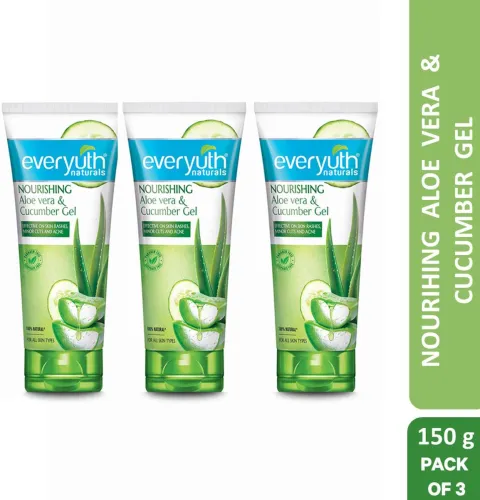 Image of Everyuth Naturals Nourishing Aloe Vera and Cucumber Gel Protects from Acne, Cuts and Rashes Face Wash (450 g)