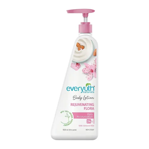 Image of Everyuth Naturals Rejuvenating Flora Body Lotion 500ml for men & women | 24Hr Hydration |