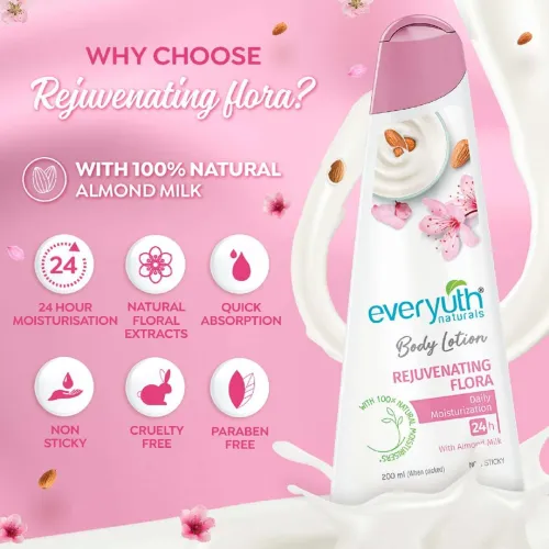 Image of Everyuth Naturals Rejuvenating Flora Body Lotion For Deep Hydrating Skin Nourishment. (500 ml)