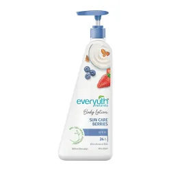 Everyuth Naturals Sun Care Berries Body Lotion | 24Hr Hydration with SPF 15 | Smooth, Radiant & Healthy Skin