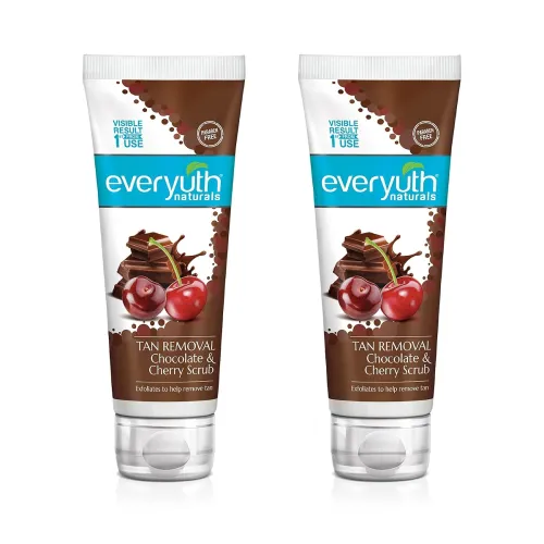 Image of Everyuth Naturals Tan Removal Chocolate&Cherry Scrub Sensitive Skin - 100G (Pack Of 2)
