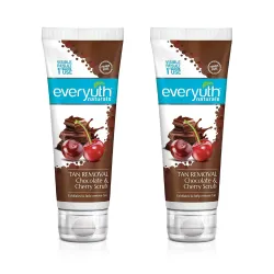 Everyuth Naturals Tan Removal Chocolate&Cherry Scrub Sensitive Skin - 100G (Pack Of 2)