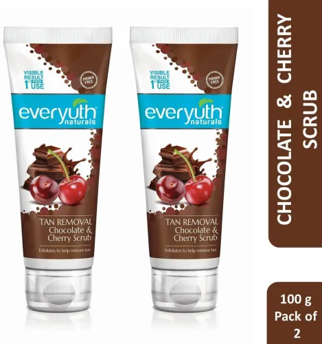 Image of Everyuth Naturals Tan Removal Chocolate & Cherry Scrub, 200g