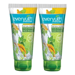 Everyuth Naturals Anti Acne,Anti Marks Tulsi Turmeric Face Wash |Gentle Exfoliation & Blemish Control|Paraben free|For Oily,Dry,Normal,Combination & Sensitive Skin|100% Soap Free - 150 g (Pa...